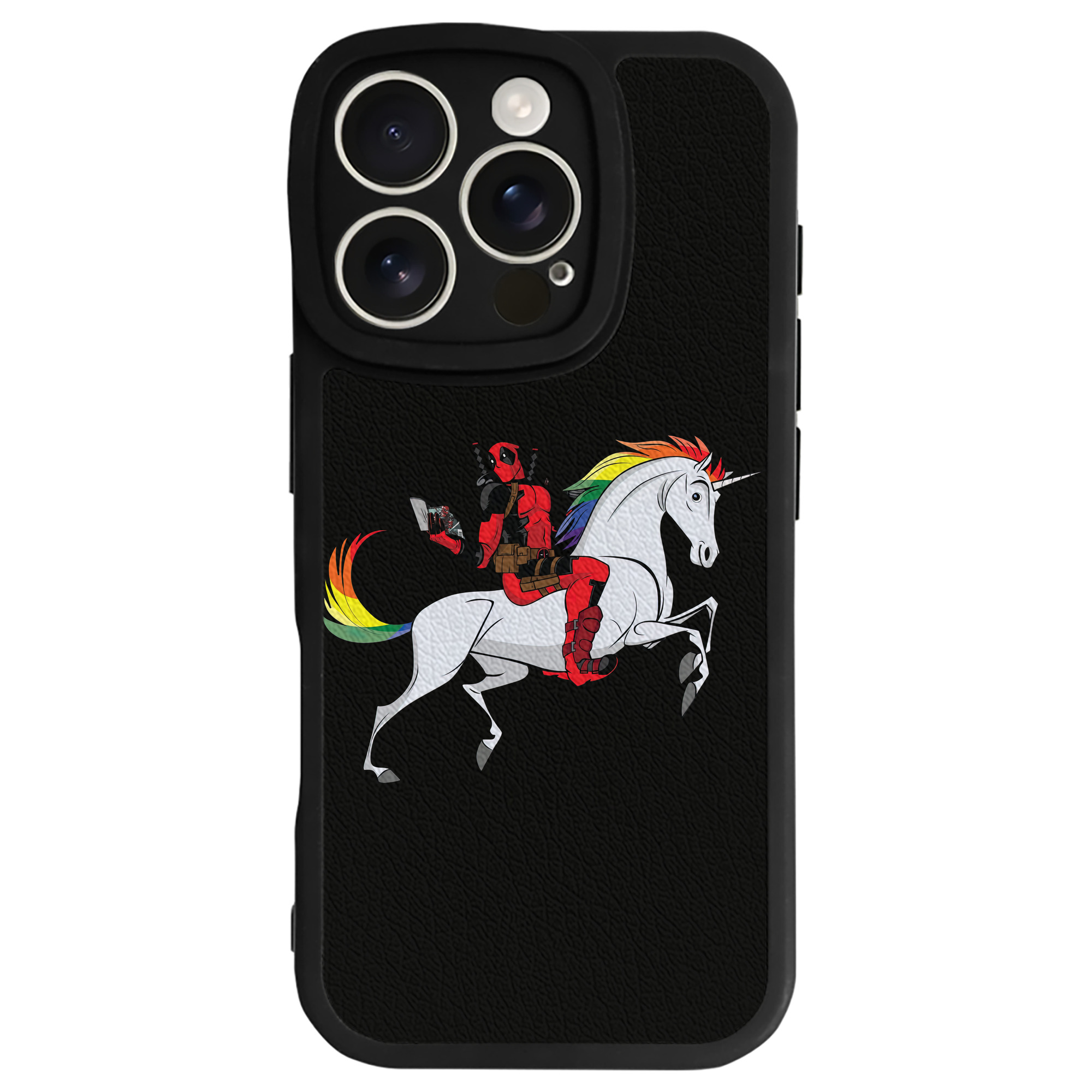 （画像用） Deadpool デッドプール 【iPhone 16シリーズ対応】シリコンスマホケース（レザー調） 材質：シリコン